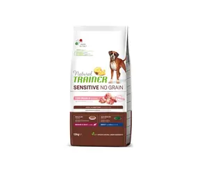Natural Trainer Sensitive dog BEZ ZBOŻA Wieprzowina M/M 12 kg / Pełnoporcjowa karma dla dorosłych psów średnich i dużych ras