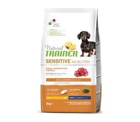 Natural Trainer Sensitive Bezglutenowa karma dla dorosłych psów Mini z jagnięciną 2 kg / Pełnoporcjowa karma dla psów małych ras