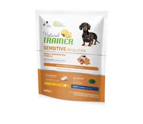 Natural Trainer Sensitive Bezglutenowa karma dla dorosłych psów Mini z łososiem 800 g / Pełnoporcjowa karma dla dorosłych psów małych ras