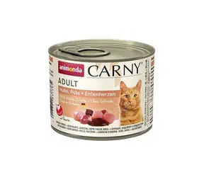 Animonda Carny Adult karma w puszkach dla kotów - kurczak+indyk+serce kacze 200g