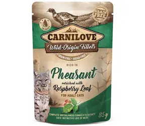 Carnilove Cat Pouch Bażant z Raspberry 85g / Saszetka dla kotów