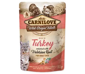 Carnilove Cat Pouch Indyk z Walerianą 85g / Saszetka dla kotów