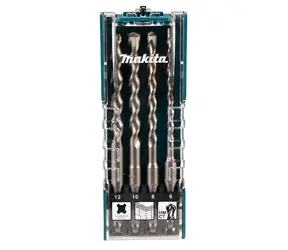 Makita D-74756 / zestaw wierteł udarowych / SDS PLUS / 6 i 8 i 10 i 12 x 160 mm