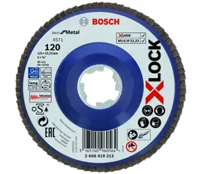 BOSCH X571 Best for Metal 2608619212 / Ściernica lamelkowa / Ziarnistość 120 / 125x22,23mm