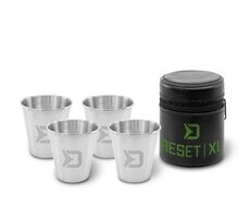 Delphin Zestaw kubków ze stali nierdzewnej RESET XL 4 w 1 70 ml 4 szt