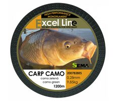 Sema Vlasec Carp Camo Zielony 1200m 0,22mm 6,1kg