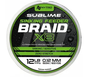 Nitro Line Sublime X8 Tonąca plecionka Feeder 150m 0,10mm 5kg