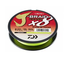 Linia Daiwa J-Braid Grand X8 Chartreuse 135 m 0,18 mm 12,5 kg