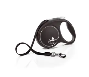 Flexi Black Design L 5m/50kg srebrna / Smycz