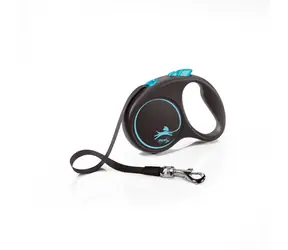 Flexi Black Design S 5m/15kg jasnoniebieski / Smycz