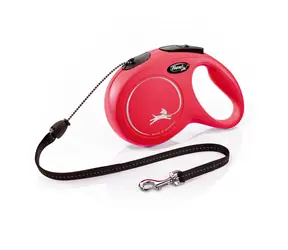 Flexi New Classic M 8m/20kg czerwony / Smycz