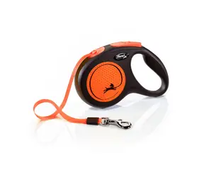 Flexi New Neon M 5m/25kg pomarańczowa / Smycz