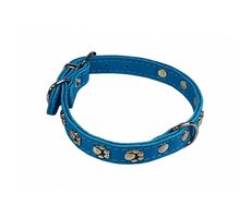Huhubamboo Obroża z łapkami turkusowa / Obroża dla psa / 35cm 