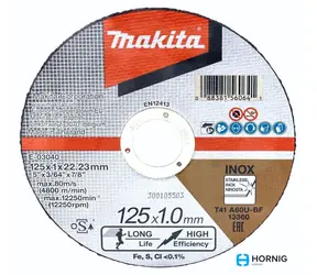 Makita E-03040 / Tarcza tnąca do stali nierdzewnej / 125x1,0 mm / Średnica otworu: 22,23 mm
