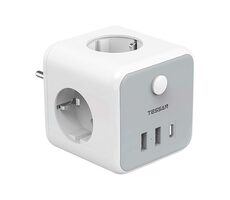 Tessan TS-301-DE-C biały / Gniazdo sieciowe / 3x AC / 2x USB-A / 1x USB-C