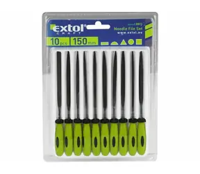 Extol-CRAFT Pilniki igłowe z rączką plastikową 150mm 10 szt