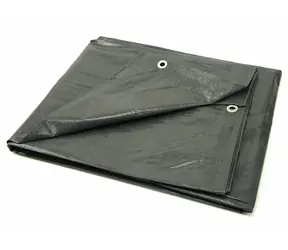GEKO Plandeka PP/PE wodoodporna, bardzo gruba, szara 10x15 m