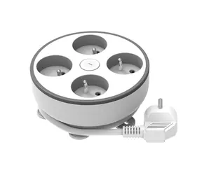 Przedłużacz Solight 4z 2m biały / 4 gniazda / max 2300W