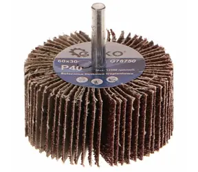 GEKO G78750 / Tarcza szlifierska z trzpieniem / 60 x 30 x 6 mm / P40
