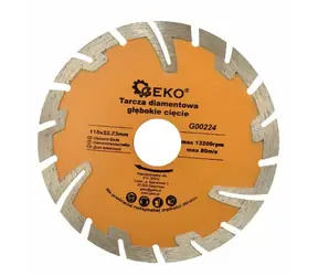 GEKO G00224 / Tarcza diamentowa do cięcia segmentowego / 115 x 8 x 22,2 mm