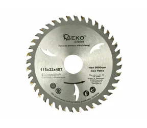 GEKO G78001 / Piła wideo z otworami / 115 x 22 mm / 40T