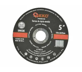 GEKO G78211 / Tarcza tnąca do metalu / 125 x 1 x 22,2 mm