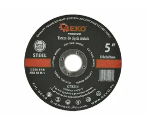 GEKO G78214 / Tarcza tnąca do metalu / 125 x 2 x 22,2 mm
