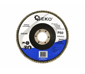 GEKO G00305 / Tarcza listkowa / 125 x 22,2 mm / P80