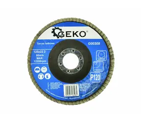 GEKO G00308 / Tarcza listkowa z tlenku glinu / 125 x 22,2 mm / P120