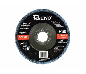 GEKO G78512 / Tarcza lamelkowa / 125 x 22,2 mm / P60