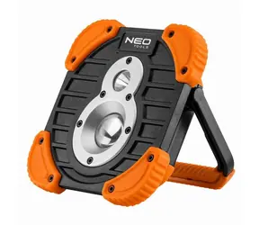 Neo Tools 99-040 / Reflektor akumulatorowy z power bankiem / 2600 mAh / 10W+3W / 50 + 250 lm / IP44
