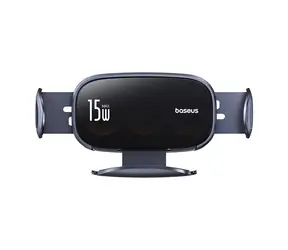 Baseus C40355901111-00 LightChaser Uchwyt samochodowy z ładowarką indukcyjną czarny / 15W