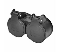 Gniazdo podwójne Solight P69 do wilgotnej czerni / IP44