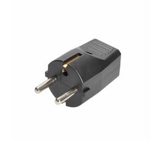 Wtyczka Solight P58B prosta czarna / IP20