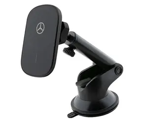 Magnetyczny uchwyt samochodowy Mercedes z bezprzewodowym ładowaniem 15 W, czarny