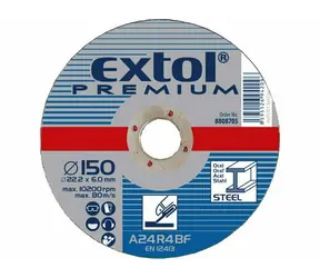 Extol- Premium Tarcza ścierna do stali 150x6,0x22,2mm 
