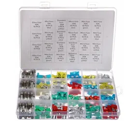 SIXTOL MECHANIC FUSE SET 215 / Zestaw bezpieczników samochodowych z nożem i szkłem 