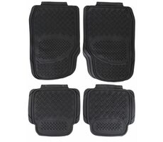 SIXTOL MATA SAMOCHODOWA UNI SET 3 / Uniwersalne dywaniki gumowe / zestaw / 4 szt 