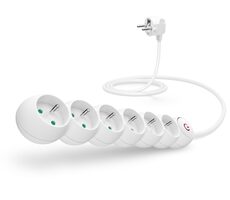 Connect IT CES-1015-WH Przedłużacz 230V biały / 5m / 6 gniazd / przełącznik 