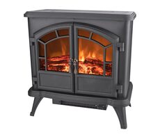 Kominek elektryczny Extol-LIGHT z płonącym ogniem LED i ogrzewaniem, dwuskrzydłowy / 1800W