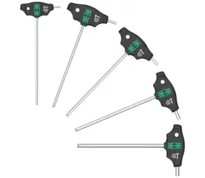 Wera 454/5 HF SHK Zestaw 1 / Zestaw wkrętaków z uchwytem krzyżowym Hex- PLUS i funkcją przytrzymywania / 5 sztuk