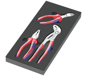 Wera 9780 Knipex szczypce w wkładce piankowej zestaw 1 - 3 sztuki