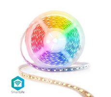 Taśma LED Nedis SmartLife / Wi-Fi / RGB / 5,00 m / IP44 / 2700 - 6500 K / 960 lm / Android i iOS