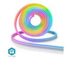 Taśma LED Nedis SmartLife / Wi-Fi / Wielokolorowa / SMD / 5,00 m / IP65 / 2700 K / 480 lm / Android i iOS