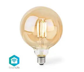 Żarówka LED Nedis SmartLife / Wi-Fi / E27 / 806 lm / 7 W / Android i iOS / Globe / 1 szt.