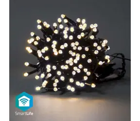 Nedis Christmas Lights SmartLife / String / Wi-Fi / Ciepła biel / 200 diod LED / 20,0 m / Android i iOS