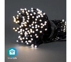 Nedis Christmas Lights SmartLife / String / Wi-Fi / Ciepła do chłodnej bieli / 100 diod LED / 10,0 m / Android i iOS