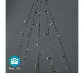 Nedis Christmas Lights SmartLife / Choinka / Wi-Fi / Ciepła biel / 200 diod LED / 20,0 m / 5 x 4 m / Android i iOS
