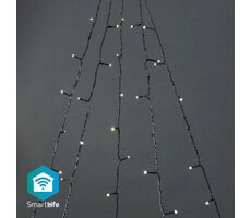 Nedis Christmas Lights SmartLife / Choinka / Wi-Fi / Ciepła do chłodnej bieli / 200 diod LED / 20,0 m / 5 x 4 m / Android i iOS