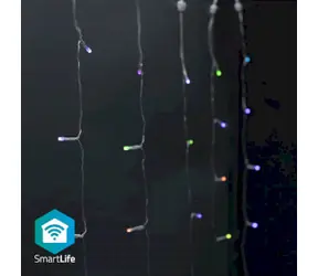 Nedis Christmas Lights SmartLife / Kurtyna / Wi-Fi / RGB / 180 LED / 3 m / Android i iOS